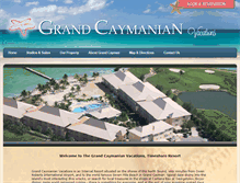 Tablet Screenshot of grandcaymanianvacations.com